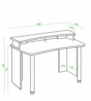 Стол компьютерный Домино Лайт СКЛ-Софт140+НКИЛ140 в Невьянске - nevyansk.mebel24.online | фото 3