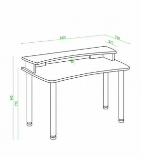 Стол компьютерный Домино Лайт СКЛ-Софт140МО+НКИЛ140 в Невьянске - nevyansk.mebel24.online | фото 3