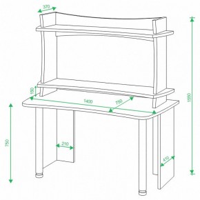 Стол компьютерный Домино Lite СКЛ-Софт140+НКИЛ140 в Невьянске - nevyansk.mebel24.online | фото 2