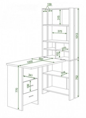 Стол компьютерный Домино Lite СТЛ-ОВ+С100Прям+ТЯЛ в Невьянске - nevyansk.mebel24.online | фото 2