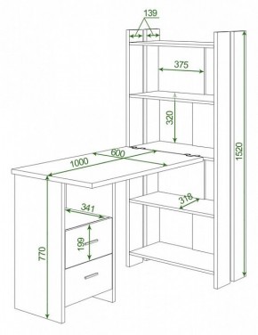 Стол компьютерный Домино Lite СТЛ-ОВ+С100Р в Невьянске - nevyansk.mebel24.online | фото 2