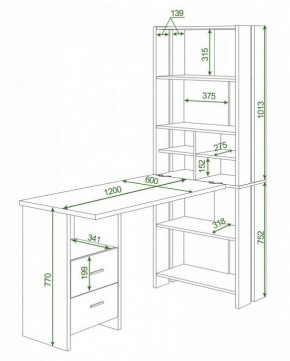 Стол компьютерный Домино Lite СТЛ-ОВ+С120Прям+ТЯЛ в Невьянске - nevyansk.mebel24.online | фото 2