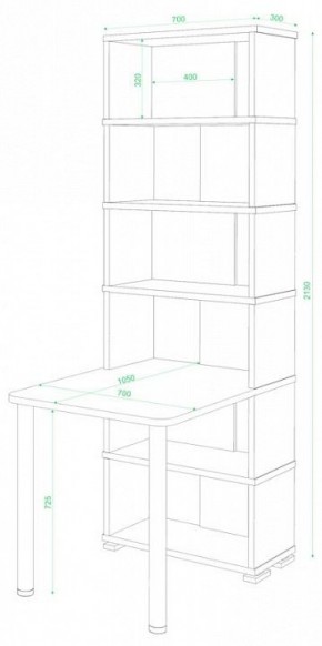 Стол компьютерный Домино СБ-10М/6 в Невьянске - nevyansk.mebel24.online | фото 2