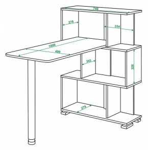 Стол компьютерный Домино СЛ-5-3СТ в Невьянске - nevyansk.mebel24.online | фото 2