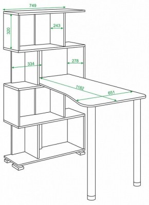 Стол компьютерный Домино СЛ-5-4СТ-2 в Невьянске - nevyansk.mebel24.online | фото 2