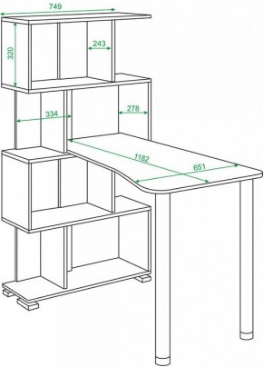 Стол компьютерный Домино СЛ-5-4СТ-2+БД+БЯ в Невьянске - nevyansk.mebel24.online | фото 2