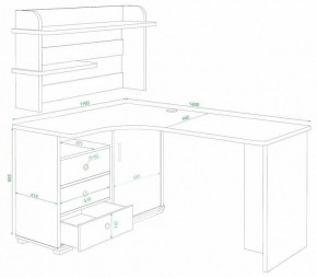 Стол компьютерный Домино СР-145 в Невьянске - nevyansk.mebel24.online | фото 2