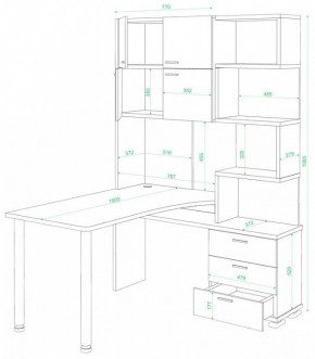 Стол компьютерный Домино СР-500М/190 в Невьянске - nevyansk.mebel24.online | фото 2