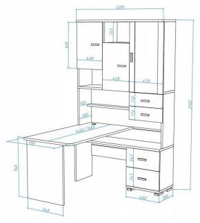 Стол компьютерный Домино СР-620/140 в Невьянске - nevyansk.mebel24.online | фото 2