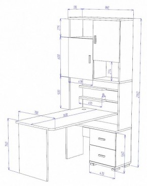 Стол компьютерный Домино СР-720/140 в Невьянске - nevyansk.mebel24.online | фото 2