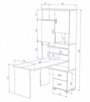 Стол компьютерный Домино СР-720/180 в Невьянске - nevyansk.mebel24.online | фото 2