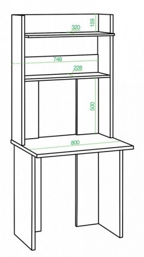 Стол компьютерный Нельсон Lite СКЛ-Прям80+НКЛХ 80 в Невьянске - nevyansk.mebel24.online | фото 2