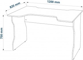 Стол компьютерный ВАРДИГ K1 120x82, антрацит/лайм в Невьянске - nevyansk.mebel24.online | фото 3