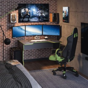 Стол компьютерный ВАРДИГ K1 120x82, антрацит/лайм в Невьянске - nevyansk.mebel24.online | фото 4