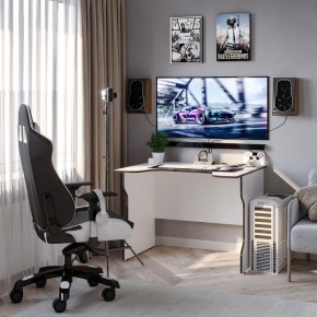 Стол компьютерный ВАРДИГ K2 100x82, белый/черный в Невьянске - nevyansk.mebel24.online | фото 4
