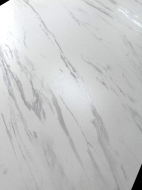 Стол MATERA 160 MARBLES KL-99 Белый мрамор матовый, итальянская керамика/ черный каркас, ®DISAUR в Невьянске - nevyansk.mebel24.online | фото 3