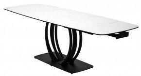 Стол MATERA 160 MARBLES KL-99 Белый мрамор матовый, итальянская керамика/ черный каркас, ®DISAUR в Невьянске - nevyansk.mebel24.online | фото 8