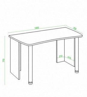 Стол офисный Домино Лайт СКЛ-Софт140 в Невьянске - nevyansk.mebel24.online | фото 2