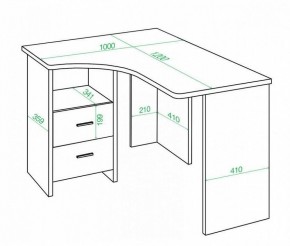 Стол письменный Домино Lite СКЛ-Угл 120 в Невьянске - nevyansk.mebel24.online | фото 2