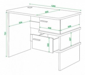 Стол письменный Домино нельсон СД-15С в Невьянске - nevyansk.mebel24.online | фото 3