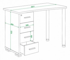 Стол письменный Домино нельсон СКМ-50 в Невьянске - nevyansk.mebel24.online | фото 5