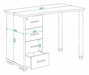 Стол письменный Домино СКМ-50 в Невьянске - nevyansk.mebel24.online | фото 6