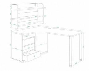 Стол письменный Домино СР-145СМ в Невьянске - nevyansk.mebel24.online | фото 2