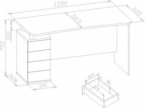 Стол письменный КСТ-105 в Невьянске - nevyansk.mebel24.online | фото
