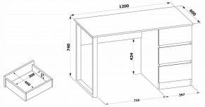 Стол письменный СПм-205 в Невьянске - nevyansk.mebel24.online | фото 4