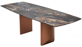 Стол ПУАНТО 200 TITANIUM LAWA NERO, керамика / МЕДЬ каркас М-City в Невьянске - nevyansk.mebel24.online | фото 13