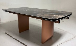 Стол ПУАНТО 200 TITANIUM LAWA NERO, керамика / МЕДЬ каркас М-City в Невьянске - nevyansk.mebel24.online | фото 3