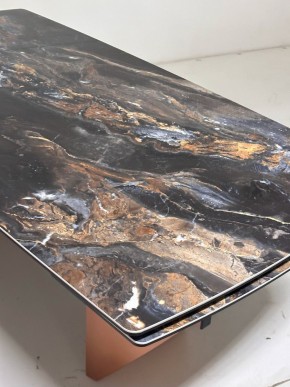 Стол ПУАНТО 200 TITANIUM LAWA NERO, керамика / МЕДЬ каркас М-City в Невьянске - nevyansk.mebel24.online | фото 6