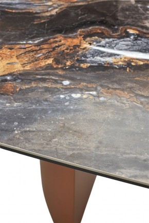 Стол ПУАНТО 200 TITANIUM LAWA NERO, керамика / МЕДЬ каркас М-City в Невьянске - nevyansk.mebel24.online | фото 7
