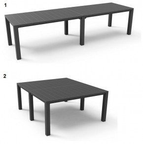 Стол раскладной Джули (Julie Double table 2 configurations) Графит в Невьянске - nevyansk.mebel24.online | фото