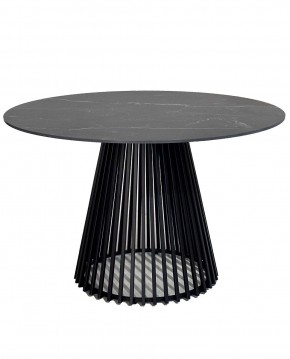 Стол TERNI 120 MATT BLACK MARBLE SOLID CERAMIC Черный мрамор матовый, керамика /Черн.каркас, ®DISAUR в Невьянске - nevyansk.mebel24.online | фото 3