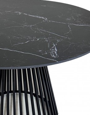 Стол TERNI 120 MATT BLACK MARBLE SOLID CERAMIC Черный мрамор матовый, керамика /Черн.каркас, ®DISAUR в Невьянске - nevyansk.mebel24.online | фото 4