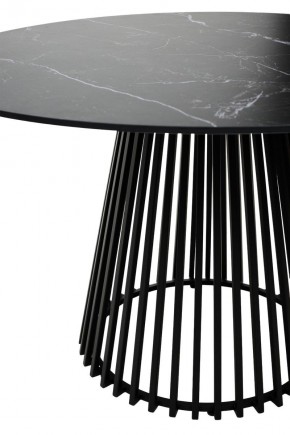 Стол TERNI 120 MATT BLACK MARBLE SOLID CERAMIC Черный мрамор матовый, керамика /Черн.каркас, ®DISAUR в Невьянске - nevyansk.mebel24.online | фото 5