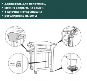 Столик для барбекю 105л (Unity 105L) коричневый в Невьянске - nevyansk.mebel24.online | фото 5