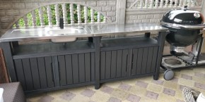 Столик для барбекю 415 Л (Unity Chef 415 L) графит в Невьянске - nevyansk.mebel24.online | фото 1
