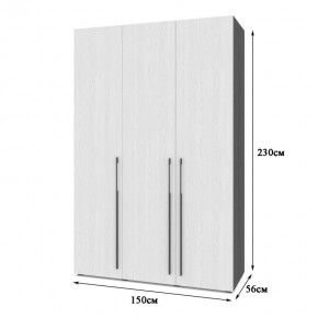 СТОУН С31 Шкаф 3-х створчатый (камень темный/ирландский дуб) в Невьянске - nevyansk.mebel24.online | фото 2