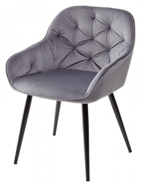 Стул BREEZE BLUVEL-14 GREY, велюр / черный каркас М-City в Невьянске - nevyansk.mebel24.online | фото 1