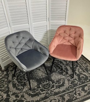 Стул BREEZE BLUVEL-14 GREY, велюр / черный каркас М-City в Невьянске - nevyansk.mebel24.online | фото 3
