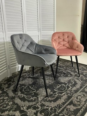 Стул BREEZE BLUVEL-14 GREY, велюр / черный каркас М-City в Невьянске - nevyansk.mebel24.online | фото 4