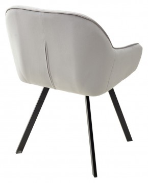 Стул GALE 360 град. поворот. BLUVEL-03 LIGHT GREY, велюр/ черный каркас, М-City в Невьянске - nevyansk.mebel24.online | фото 4