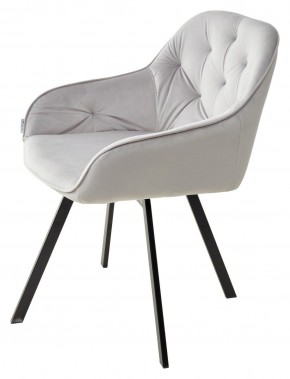 Стул GALE 360 град. поворот. BLUVEL-03 LIGHT GREY, велюр/ черный каркас, М-City в Невьянске - nevyansk.mebel24.online | фото 5