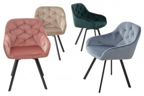 Стул GALE 360 град. поворот. BLUVEL-40 BEIGE, велюр/ черный каркас, М-City в Невьянске - nevyansk.mebel24.online | фото 3