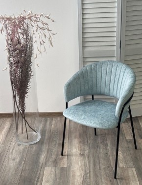 Стул ГЕММА, цвет RAIN 7 breeze, велюр / черный каркас М-City в Невьянске - nevyansk.mebel24.online | фото 4