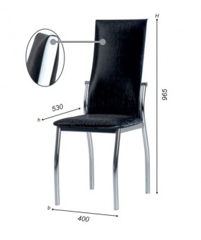 Стул Пекин А1.10-05 со вставкой (двухцветный) (Стандарт) хром/кожзам (4 шт.) в Невьянске - nevyansk.mebel24.online | фото 3