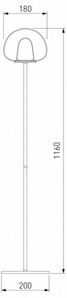 Торшер Eurosvet Twice 90327/1 черный в Невьянске - nevyansk.mebel24.online | фото