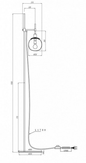 Торшер Maytoni Erich MOD221-FL-01-G в Невьянске - nevyansk.mebel24.online | фото 5